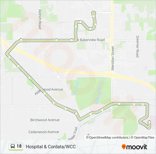 18 Bus Line Map