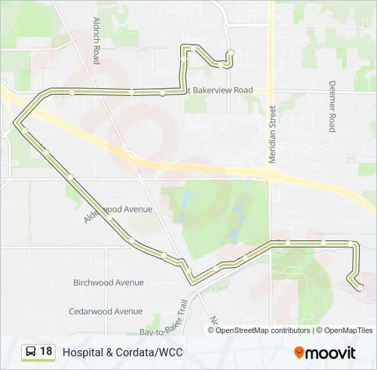 18 Bus Line Map