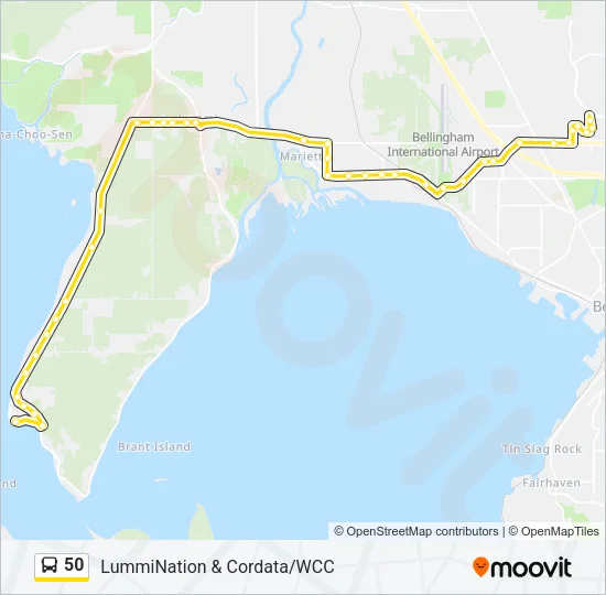 50 Bus Line Map