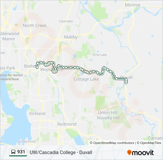 931 Bus Line Map