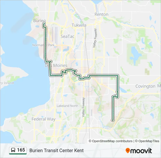 165 Bus Line Map