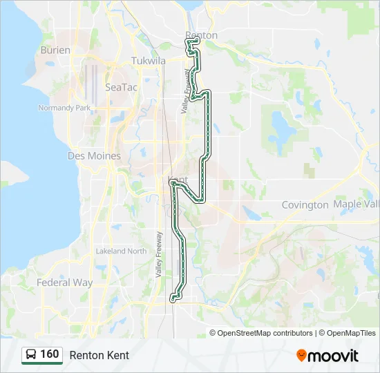160 Bus Line Map