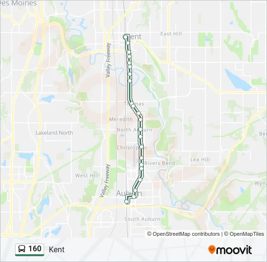 160 Bus Line Map