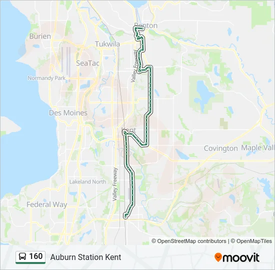 160 Bus Line Map