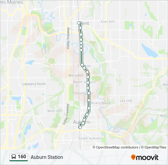160 Bus Line Map