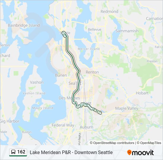 162 bus Line Map