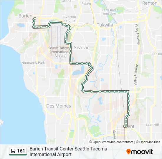 161 Bus Line Map