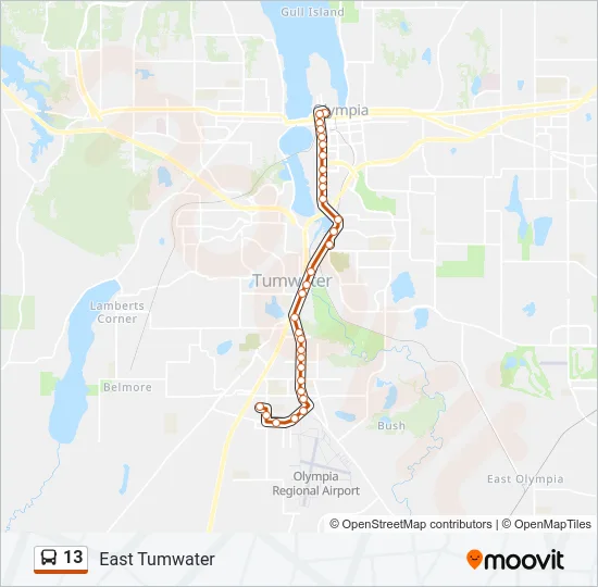 13 Bus Line Map