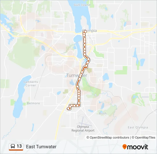 13 Bus Line Map