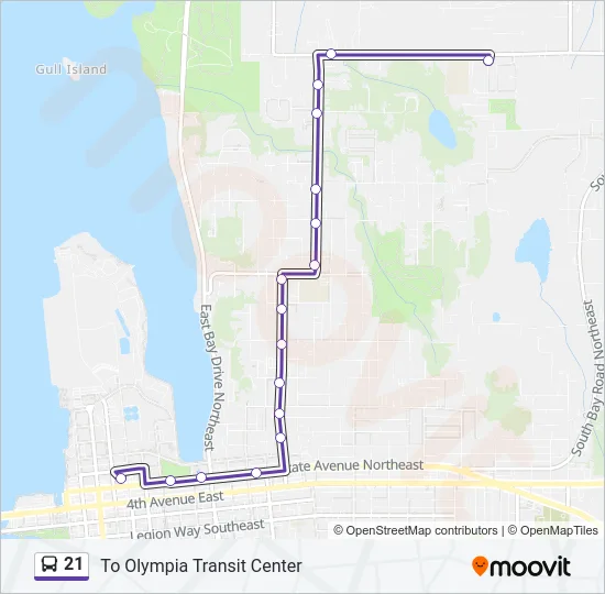 21 Bus Line Map