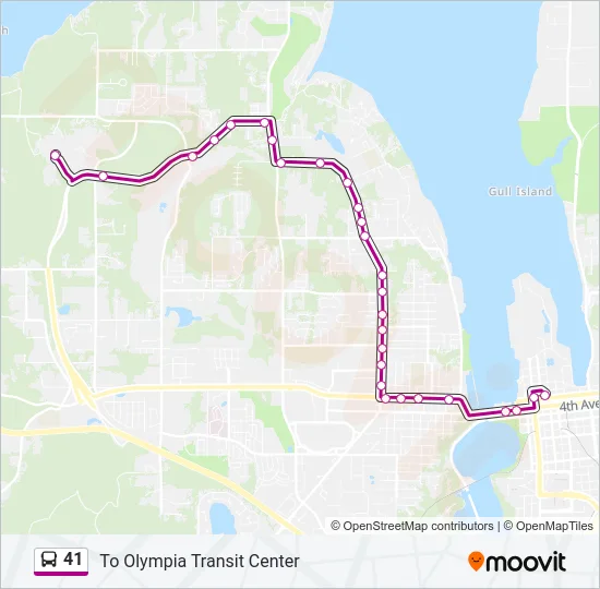41 Bus Line Map