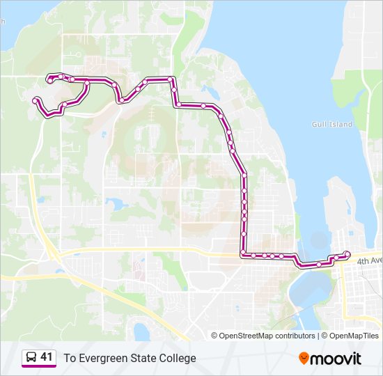 41 bus Line Map