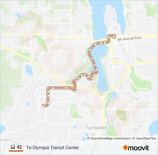42 Bus Line Map