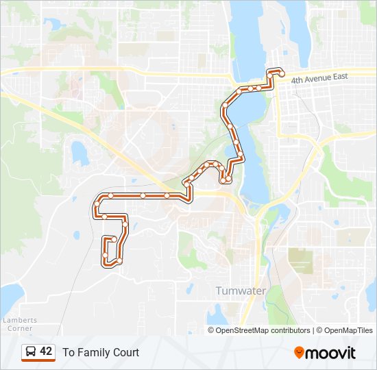 42 bus Line Map