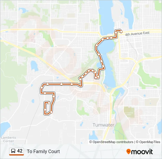 42 Bus Line Map