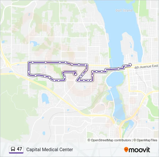 47 Bus Line Map