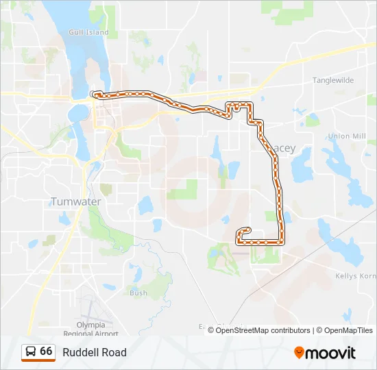 66 Bus Line Map