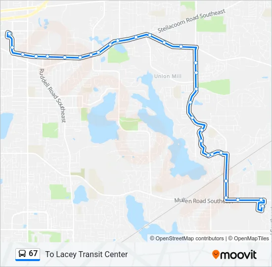 67 Bus Line Map