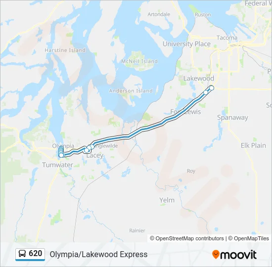 620 Bus Line Map