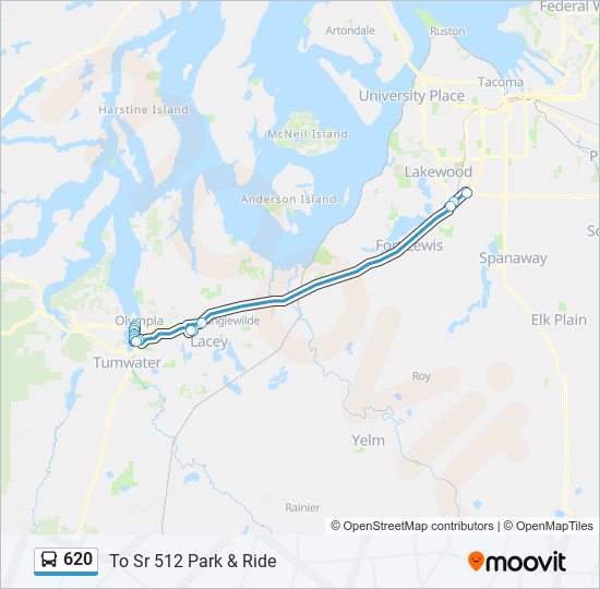 620 bus Line Map