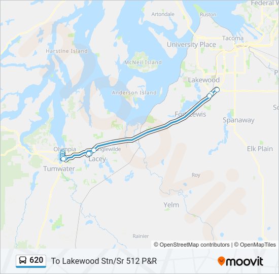 620 bus Line Map