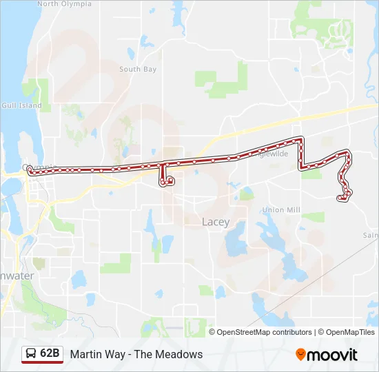 62B Bus Line Map