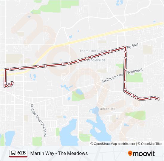 62B Bus Line Map