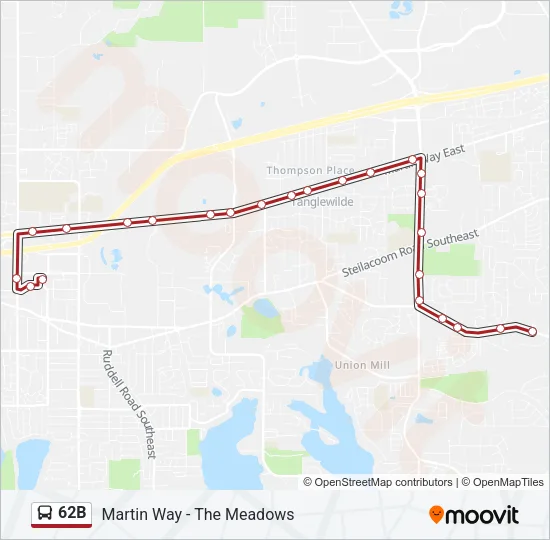 62B Bus Line Map