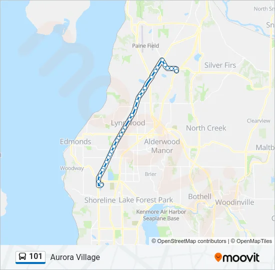 101 Bus Line Map