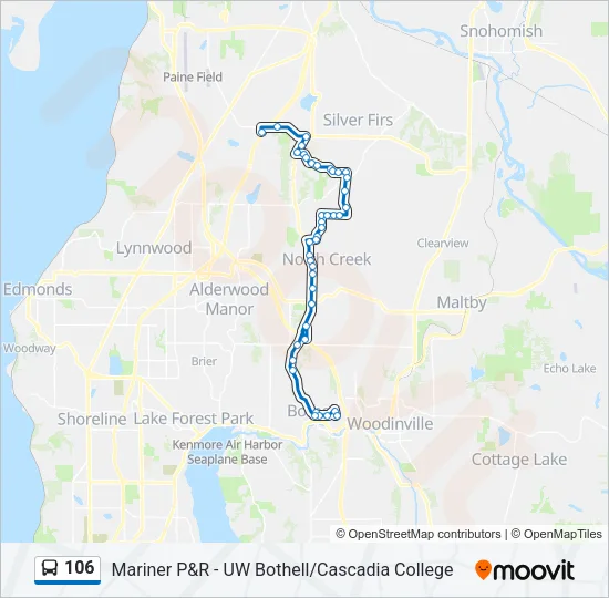 106 Bus Line Map