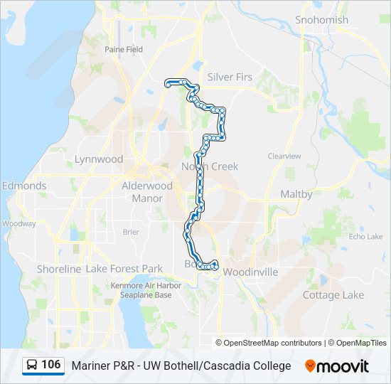 106 Bus Line Map