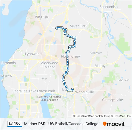 106 Bus Line Map