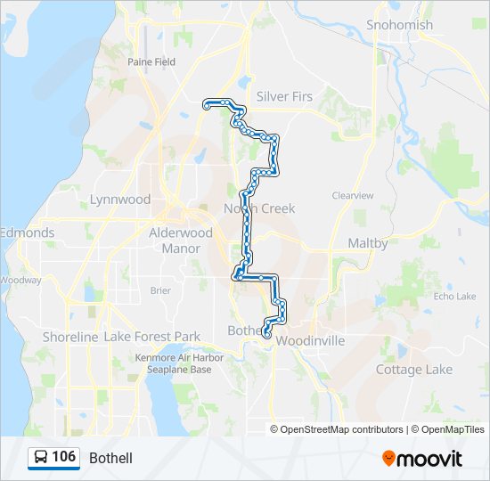 106 Route: Schedules, Stops & Maps - Bothell (Updated)