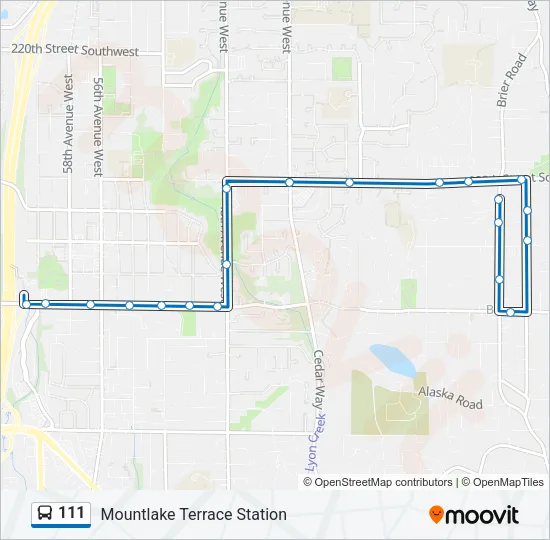 111 Bus Line Map