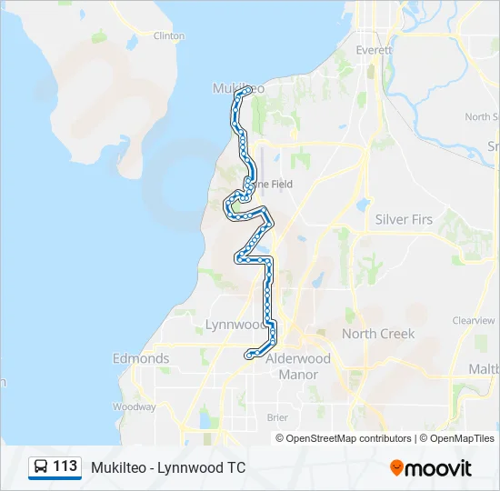 113 Bus Line Map