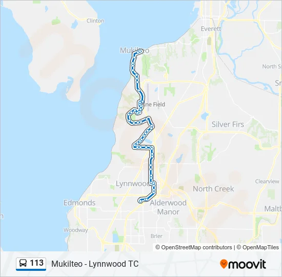113 Bus Line Map