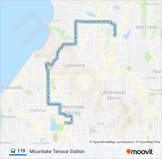 119 Bus Line Map