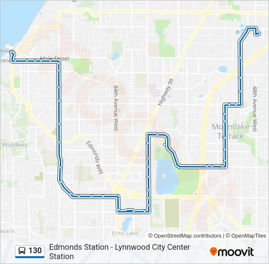 130 Bus Line Map