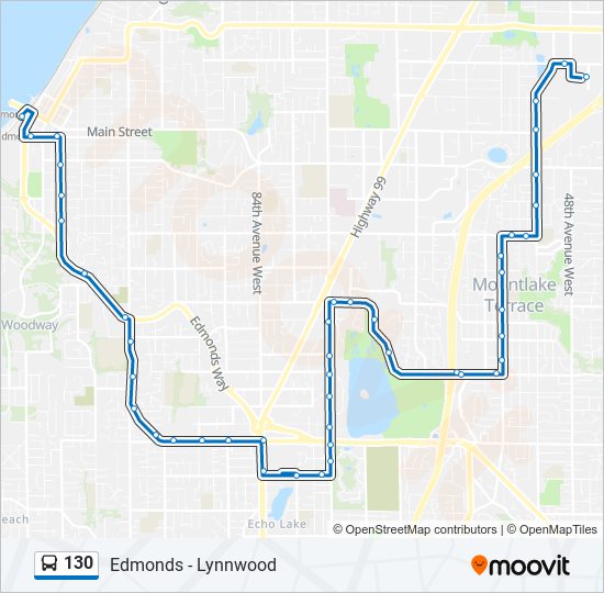 130 bus Line Map