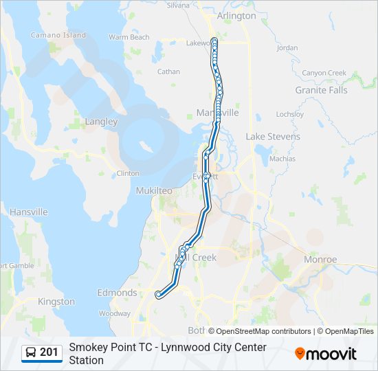 201 Bus Line Map
