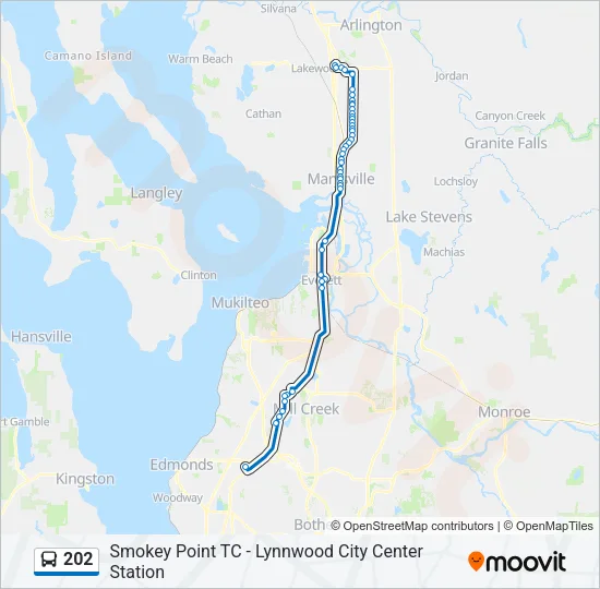 202 Bus Line Map