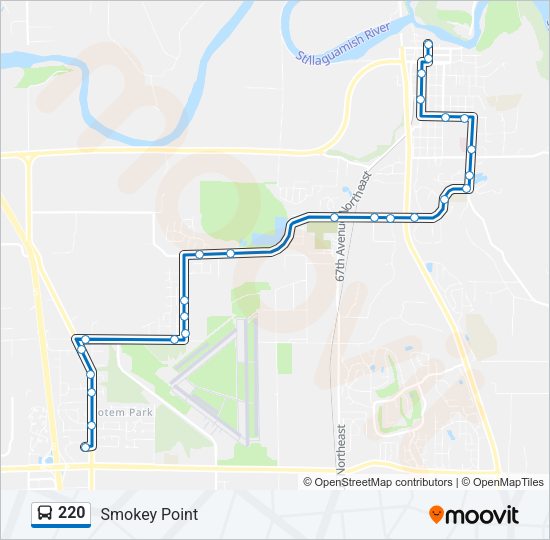 220 Bus Line Map