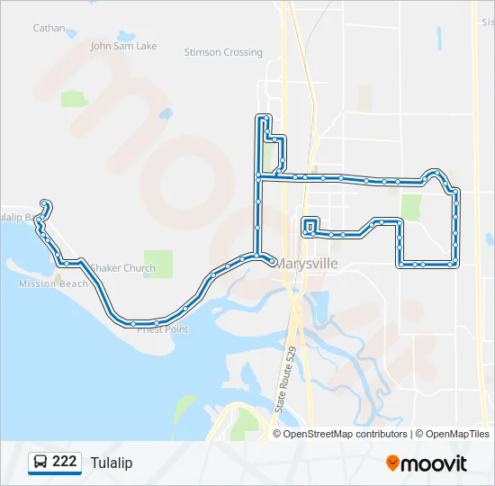 222 Bus Line Map