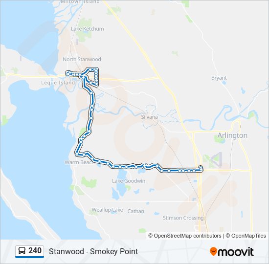 Mapa de 240 de autobús