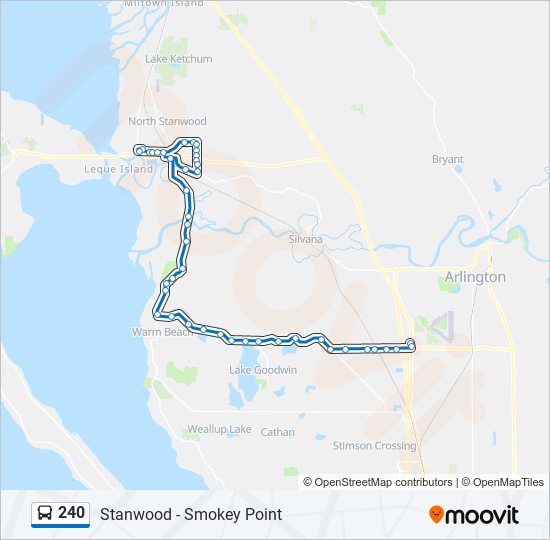 240 bus Line Map