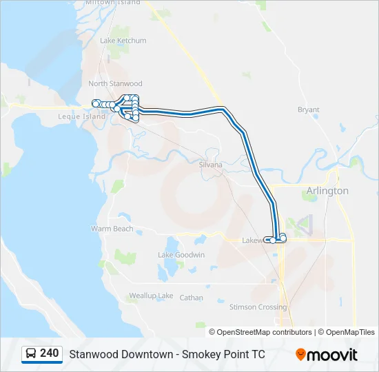 240 Bus Line Map