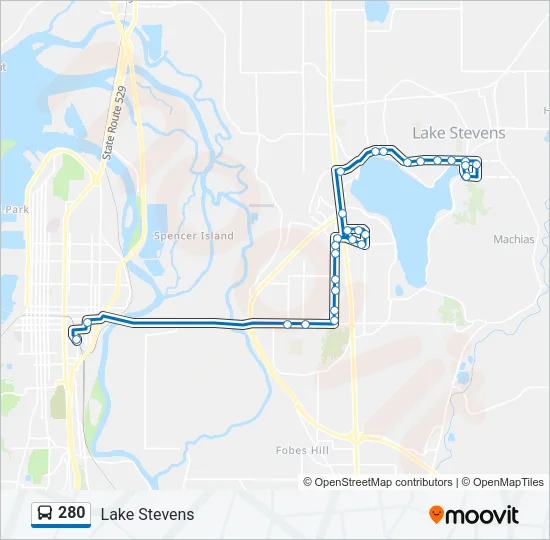 280 Bus Line Map