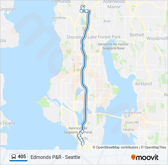 Mapa de 405 de autobús