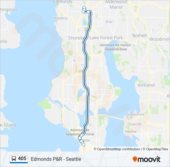 405 Bus Line Map