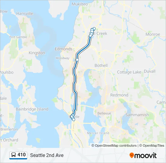 410 Bus Line Map